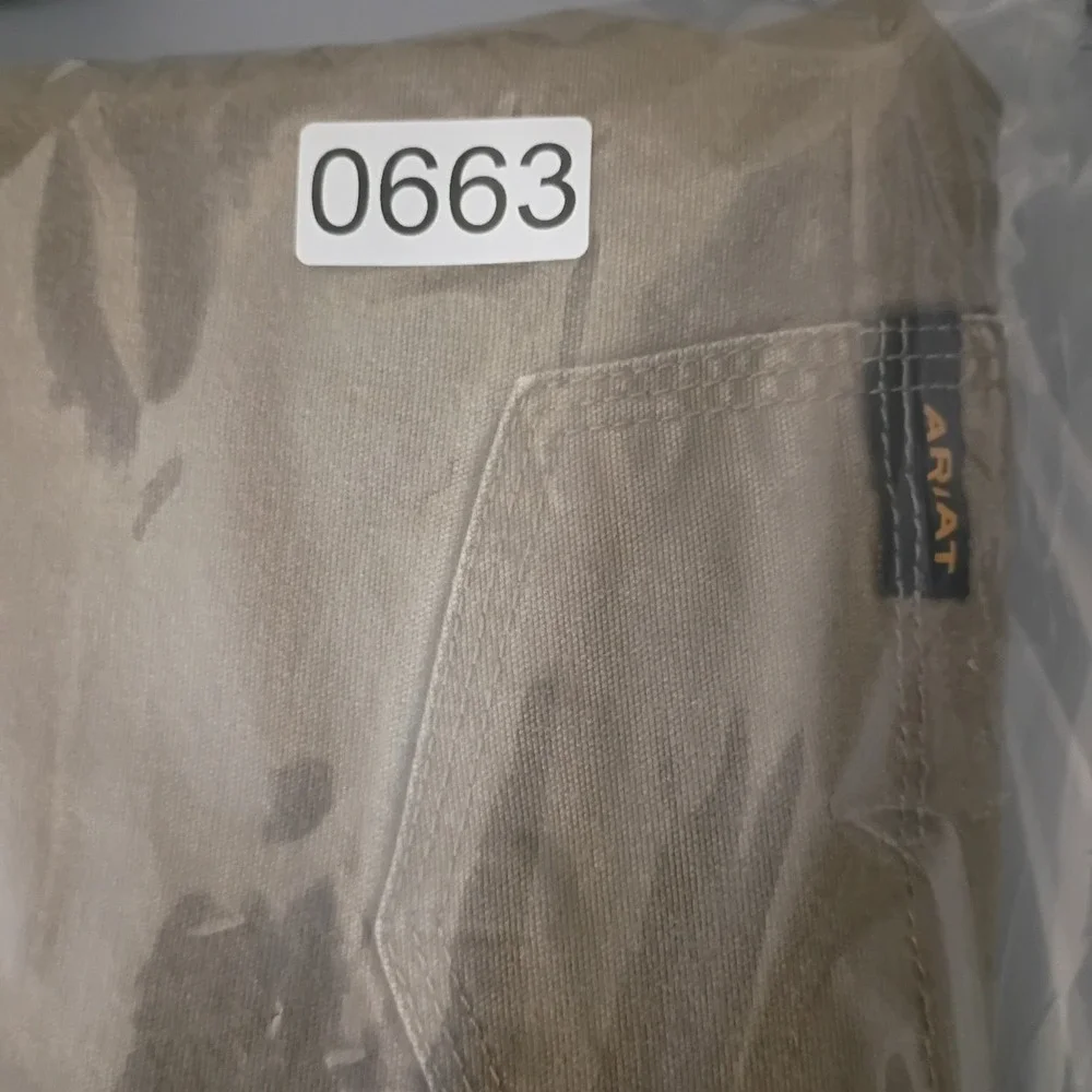 Ariat Rebar M4 Relaxed Straight Work Pants Mens 33x32 Field Khaki Canvas